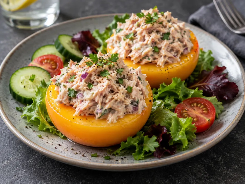 Beispielbild: Pfirsich mit Thunfisch